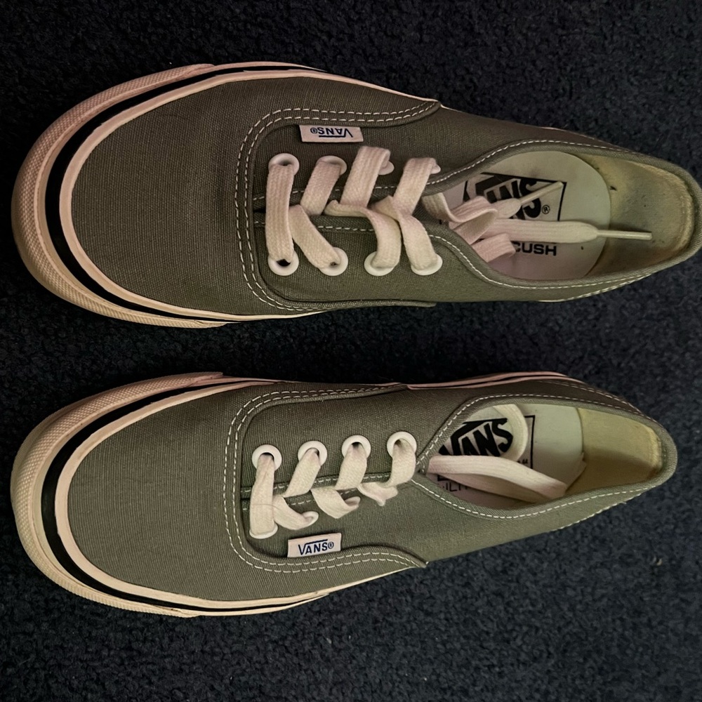 Worn Green Anaheim Authentic Vans Womens 6.5 Mens 5